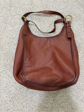 Frye Classic Brown Leather Hobo Shoulder Bag